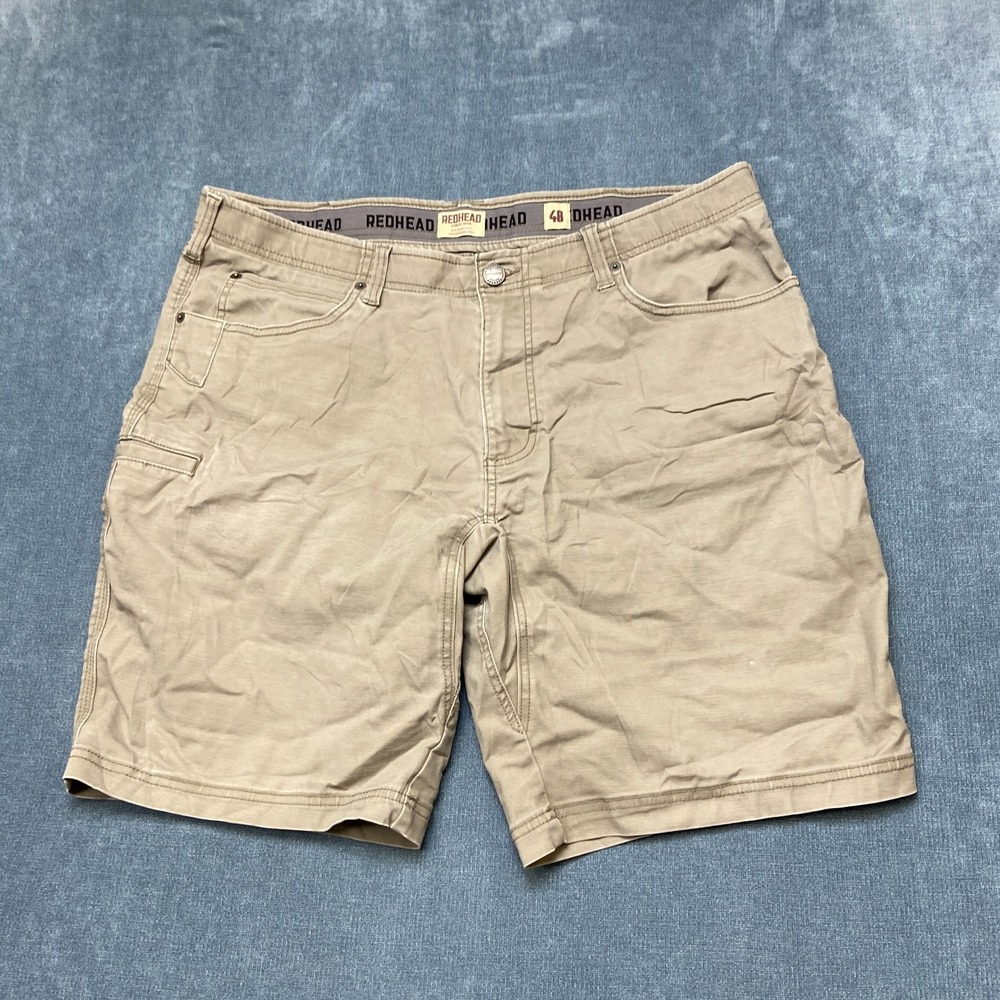 RedHead Carpenter Shorts Mens 40 Khaki Cotton Utility Pockets Outdoor Workwear